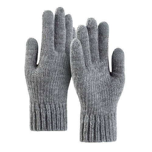 Techsuit Gloves (ST0012), from Alpaca Wool, Size 22cm, Light Gri