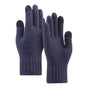 Techsuit Gloves (ST0012), from Alpaca Wool, Size 22cm, Navy Albastru