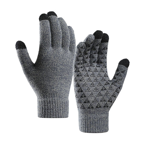 Iwarm Gloves (ST0018), Premium Wool, cu Non-slip Details, Size 23cm, Gri