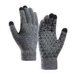 Iwarm Gloves (ST0018), Premium Wool, cu Non-slip Details, Size 23cm, Black / Gri