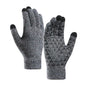 Iwarm Gloves (ST0018), Premium Wool, cu Non-slip Details, Size 23cm, Black / Gri