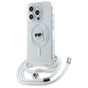 Husa pentru iPhone 16 Pro Max, Karl Lagerfeld IML Crossbody MagSafe (KLHMP16XHCKHNT), transparenta