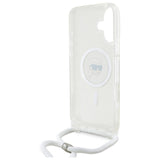 Husa pentru iPhone 16, Karl Lagerfeld IML Crossbody MagSafe (KLHMP16SHCKHNT), transparenta