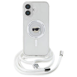 Husa pentru iPhone 16, Karl Lagerfeld IML Crossbody MagSafe (KLHMP16SHCKHNT), transparenta