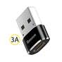 Adaptor Baseus OTG Adapter (Caaotg-01), Type-C to USB, Plug & Play, 3A, Negru