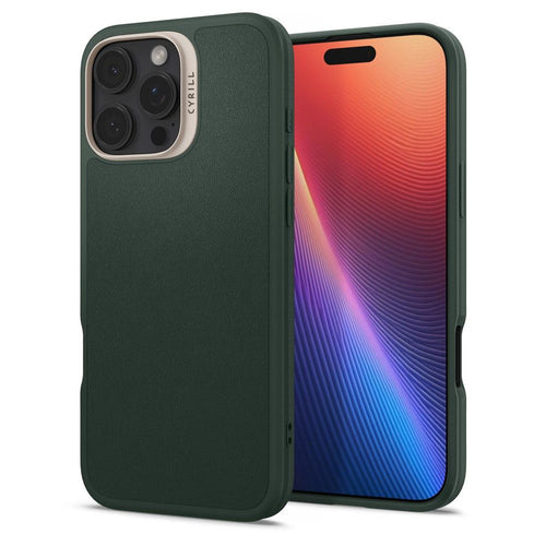Husa pentru iPhone 16 Pro Max, Spigen Cyrill Kajuk MagSafe (ACS08398), verde