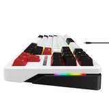 Tastatura Havit Gaming Keyboard (KB902L), USB-C, cu Lumini RGB, 1.8m, 200mA, negru;alb;rosu
