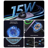 Suport auto Havit cu Wireless Charging (W3036), cu Cooler, pentru Grila ventilatie, 15W, negru