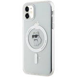 Husa pentru iPhone 11, Karl Lagerfeld IML MagSafe (KLHMN61HLSCHH), alb
