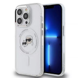 Husa pentru iPhone 15 Pro Max, Karl Lagerfeld IML MagSafe (KLHMP15XHLSKCH), alb