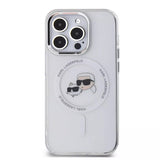 Husa pentru iPhone 15 Pro Max, Karl Lagerfeld IML MagSafe (KLHMP15XHLSKCH), alb