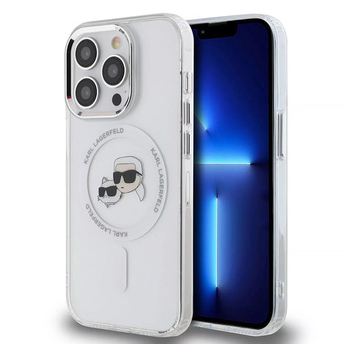 Husa pentru iPhone 15 Pro, Karl Lagerfeld IML MagSafe (KLHMP15LHLSKCH), argintiu