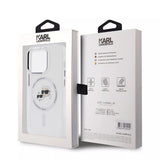 Husa pentru iPhone 15 Pro, Karl Lagerfeld IML MagSafe (KLHMP15LHLSKCH), argintiu