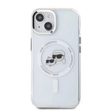 Husa pentru iPhone 15, Karl Lagerfeld IML MagSafe (KLHMP15SHLSKCH), alb