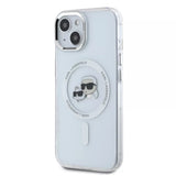 Husa pentru iPhone 15, Karl Lagerfeld IML MagSafe (KLHMP15SHLSKCH), alb