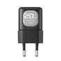 Incarcator retea Havit (UC220 EU), USB, Type-C, GaN, 20W, negru;gri