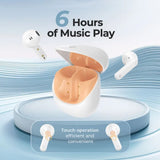 Casti wireless Havit (TW931), Bluetooth 5.4, Half in-ear, Microfon, TWS, ENC, Type-C, 300mAh, alb