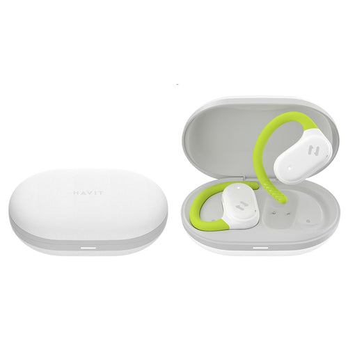 Casti wireless Havit (OWS915), cu Microphone, Bluetooth 5.4, TWS, ENC, IPX5, USB-C, 1000mAh, Havit Life App, alb