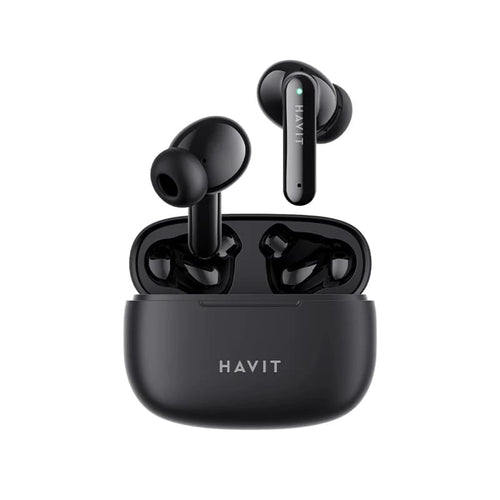 Casti wireless Havit (TW967 Pro), cu Microfon, Bluetooth 5.3, True Wireless Stereo, Type-C, 300mAh, negru