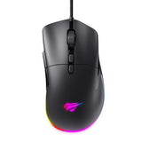 Mouse wireless Havit Wired Gaming Mouse (MS954), 800/1600/2400/3200/6400/12000 DPI, 1.6m, 5V, negru