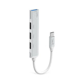 Hub USB Havit Docking station (HB41), USB 3.0, 3x USB 2.0, 11.8cm Cable Length, Aluminium Alloy, argintiu