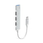 Hub USB Havit Docking station (HB41), USB 3.0, 3x USB 2.0, 11.8cm Cable Length, Aluminium Alloy, argintiu