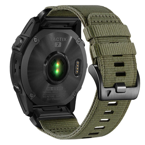 Curea pentru Garmin Fenix 6X/6X Pro, Techsuit Watchband QuickFit 26mm (W070), verde inchis
