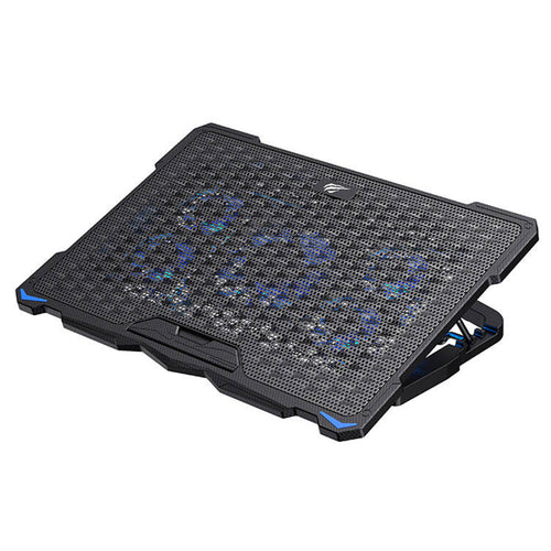 Havit Cooling Pad (F2076), pentru Laptop 17, 2 x USB, 1200, 2400rpm, 20dB, 5 Fans, reglabil, Negru