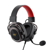 Casti gaming Havit (H2008d), 3.5mm Jack, Detasabil Microphone, Reglabil, negru;rosu