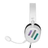 Casti gaming Havit Wired (H2038U), USB, Lumini RGB, Microphone, Surround Sound, alb