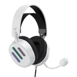 Casti gaming Havit Wired (H2038U), USB, Lumini RGB, Microphone, Surround Sound, alb