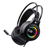 Casti gaming Havit (H2040d), cu Microphone, RGB, USB, Jack 3.5mm, negru
