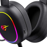 Casti gaming Havit Gamenote H2016d, pentru Gaming, cu Microphone, RGB, USB, Jack 3.5mm, negru