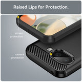 Husa pentru Google Pixel 9a, Techsuit Carbon Silicone, albastru
