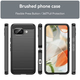 Husa pentru Google Pixel 9a, Techsuit Carbon Silicone, albastru