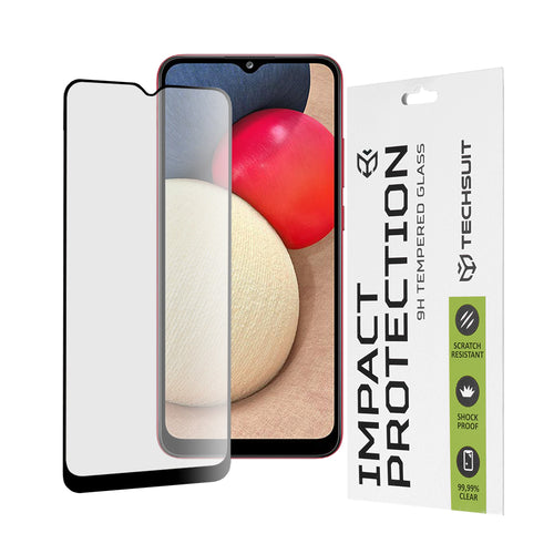 Folie de protectie pentru Samsung Galaxy A02s, Techsuit 111D Full Cover / Full Glue Glass