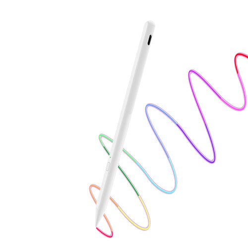 Stylus pen Techsuit (AX10), pentru iPad, Bluetooth, Type-C, Respingere palma, Tilt Pressure Sense, 130mAh, 5V, 0.2A, alb