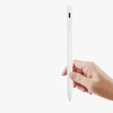 Stylus pen Techsuit (S3), pentru Phones si Tablets, Universal, Active, Type-C, Incarcare rapida, 130mAh, alb