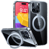 Husa pentru iPhone 16 Pro, Torras Ostand Pro MagSafe Series, transparenta