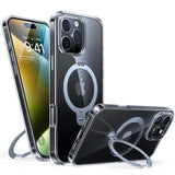 Husa pentru iPhone 16 Pro, Torras Ostand Spin MagSafe Series, transparenta