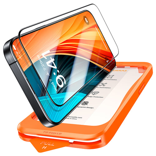 Folie de protectie pentru iPhone 16 Pro Max, Torras GlassGo Install Master