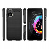 Husa pentru Motorola Edge 30 Neo, Techsuit Carbon Silicone, albastru