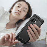 Husa pentru Motorola Edge 30 Neo, Techsuit Carbon Silicone, albastru