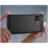 Husa pentru Motorola Edge 30 Neo, Techsuit Carbon Silicone, albastru