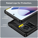 Husa pentru Motorola Edge 30 Ultra, Techsuit Carbon Silicone, albastru