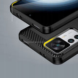 Husa pentru Xiaomi 12T, Techsuit Carbon Silicone, negru