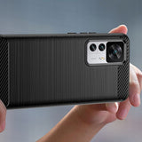 Husa pentru Xiaomi 12T, Techsuit Carbon Silicone, negru