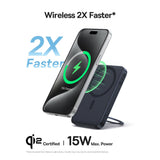 Baterie Externa Baseus Picogo (P10076802123-00), Type-C, Qi2, Incarcare Rapida, 20W, 5000mAh, Rotable Stand
