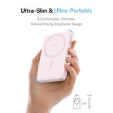 Baterie Externa Baseus Picogo (P10076800413-00), Type-C, Qi2, Incarcare Rapida, 20W, 5000mAh, Rotable Stand
