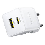 Incarcator retea Baseus Palm Series (CCZC20UE), 2in1 Incarcare rapidar, USB, Type-C, 20W, 5V/3A, alb